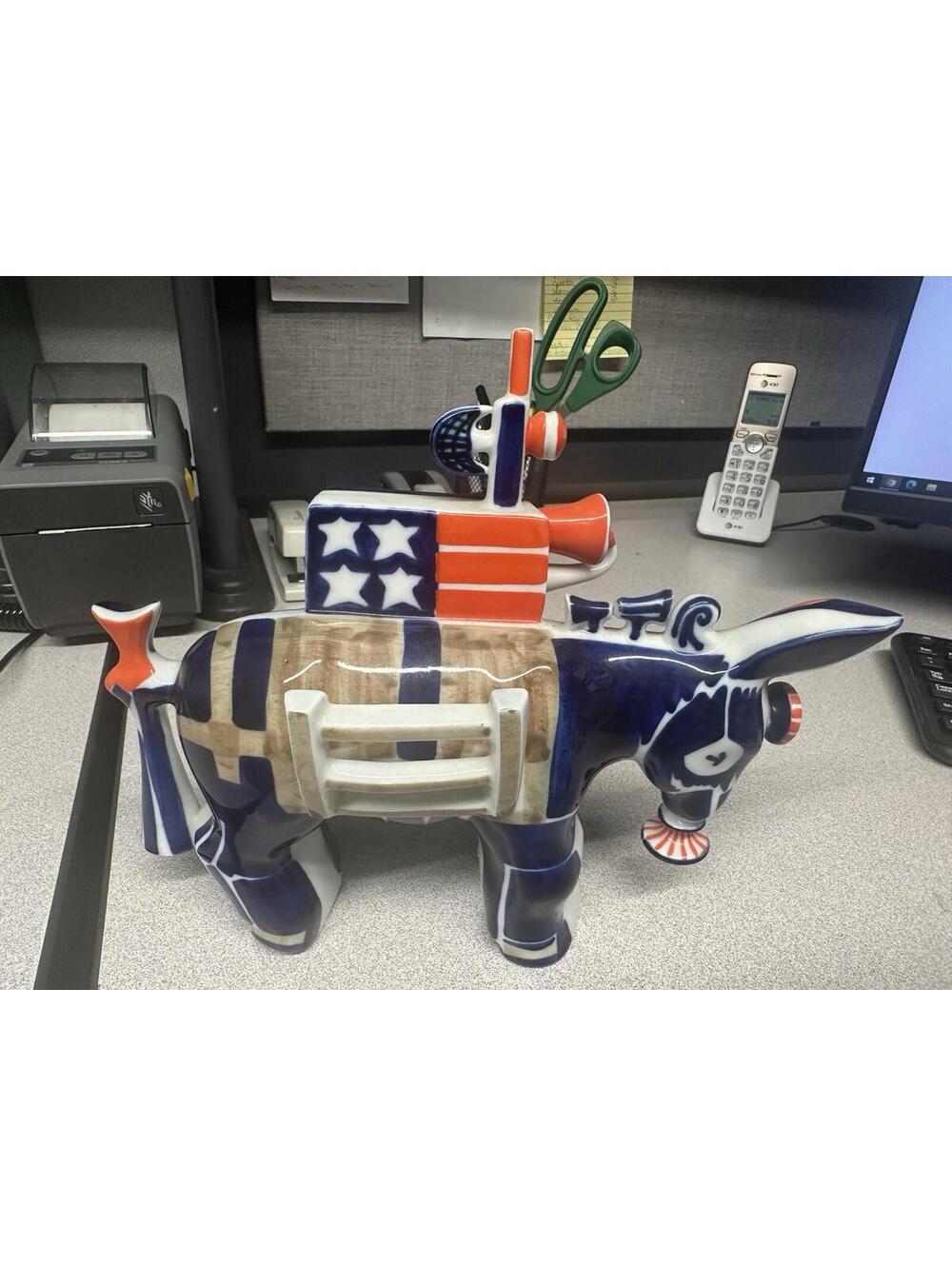 Vintage Sargadelos US Democratic Donkey Art Figurine 1980